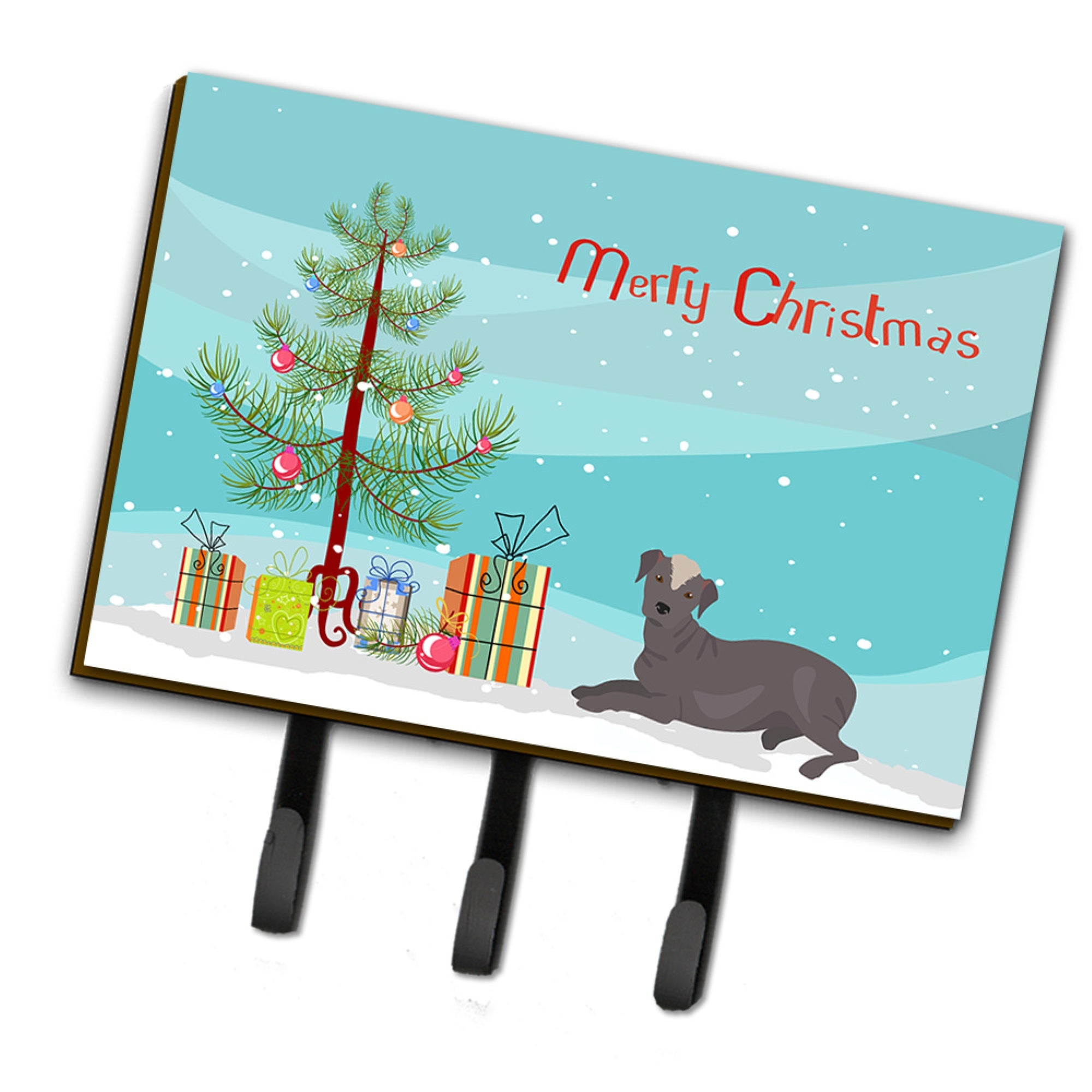 Caroline'S Treasures Ecuadorian Hairless Dog Christmas Tree Leash Or Key Holder Hooks, Multicolor